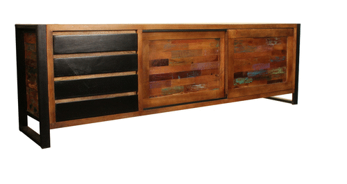 Shoreditch Long Four Drawer Sideboard - The Orchard Home and Gifts